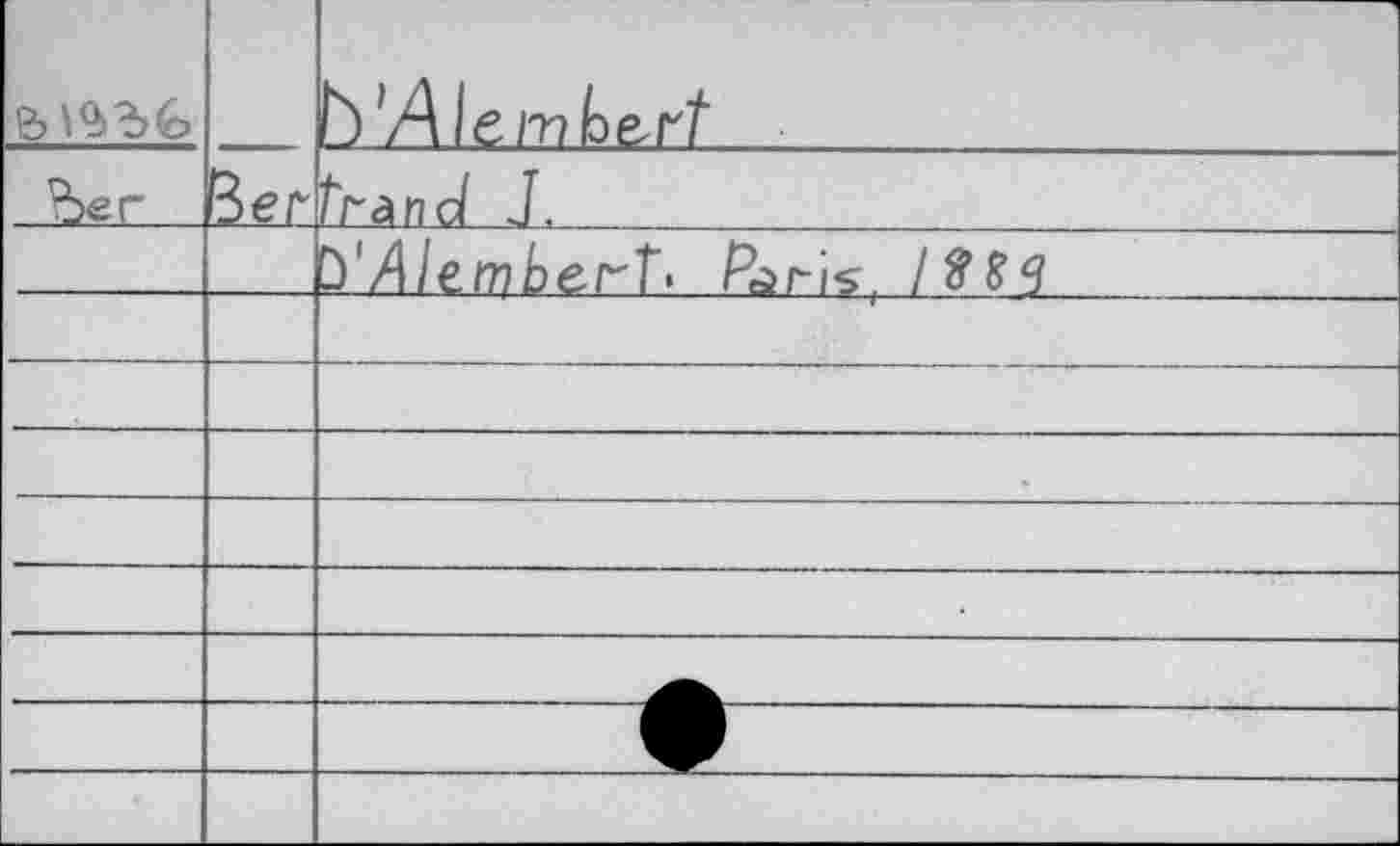 ﻿	Зег	1 b Alembert
her		trand J.
		p'Alembert- P^rbs, /$8в
		
		—
		
			•	